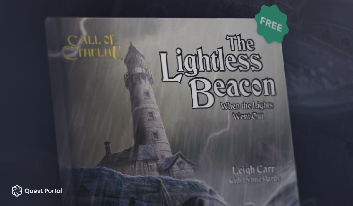 The digital cover of The Lightless Beacon from Quest Portal.
