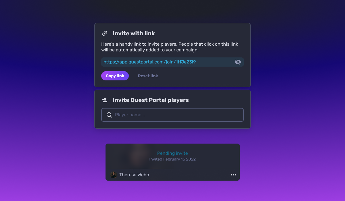 Image for Invite players