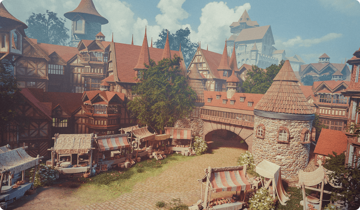 A medieval village