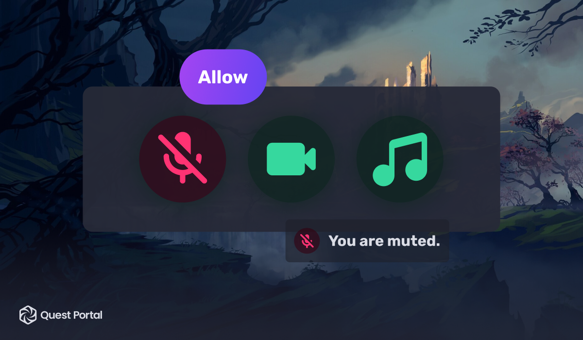 An alert that says "You are muted" and new audio and camera controls.